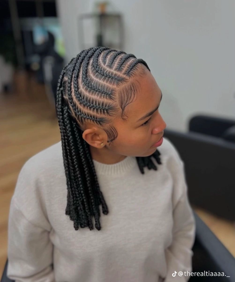 Tresses collées demi-tete