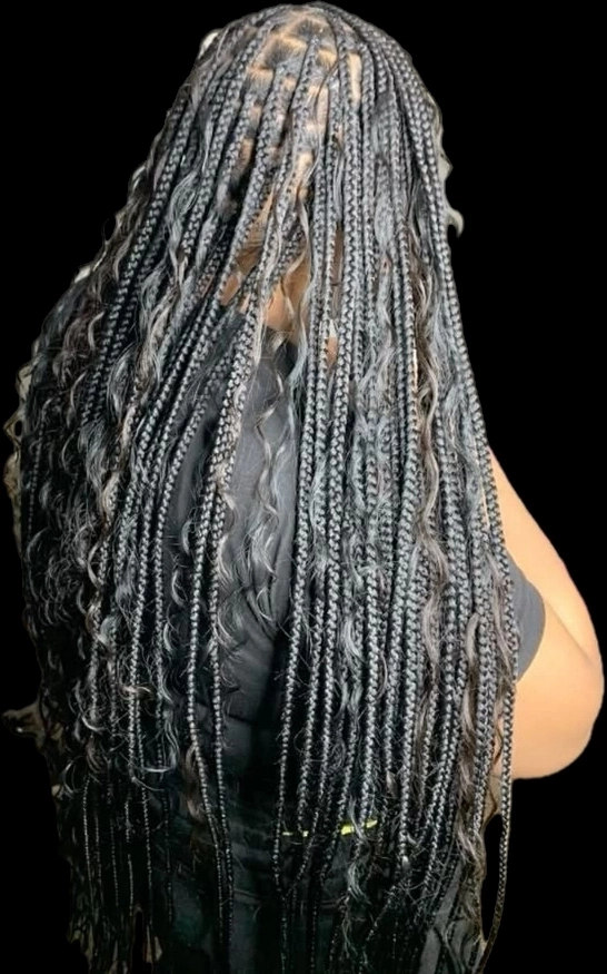 Small Knotless Natural Boho