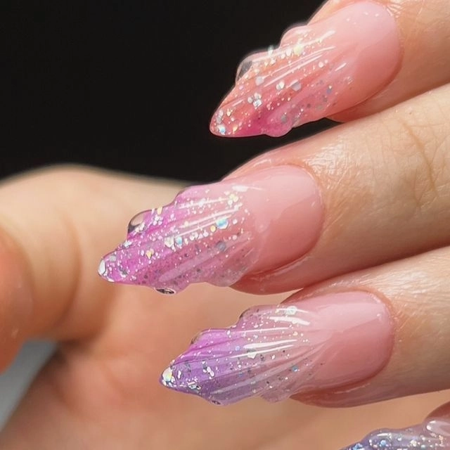 Gel : Pose d'ongles avec chablon et pose de vernis semi-permanent : Vernis French