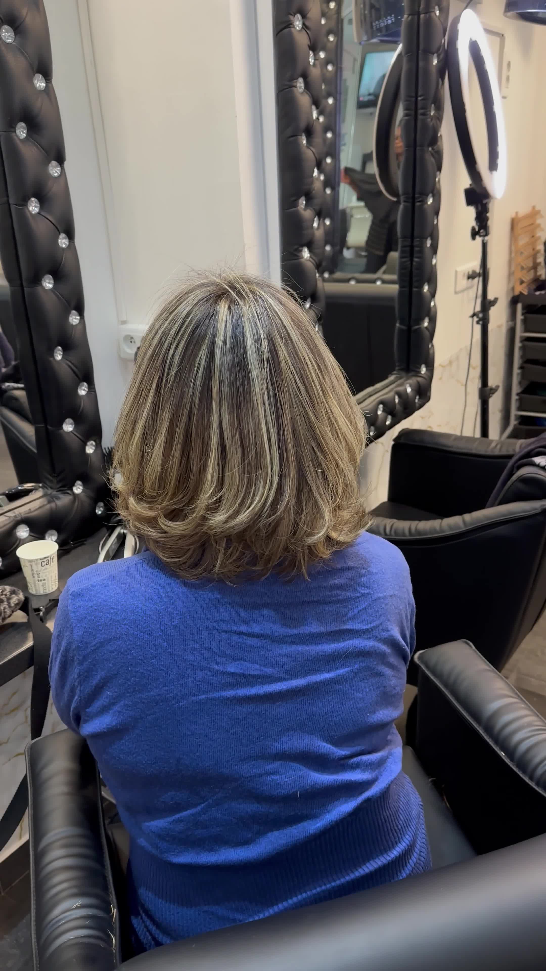 Forfait Balayage cheveux Mi-longs+soin+brushing+patine